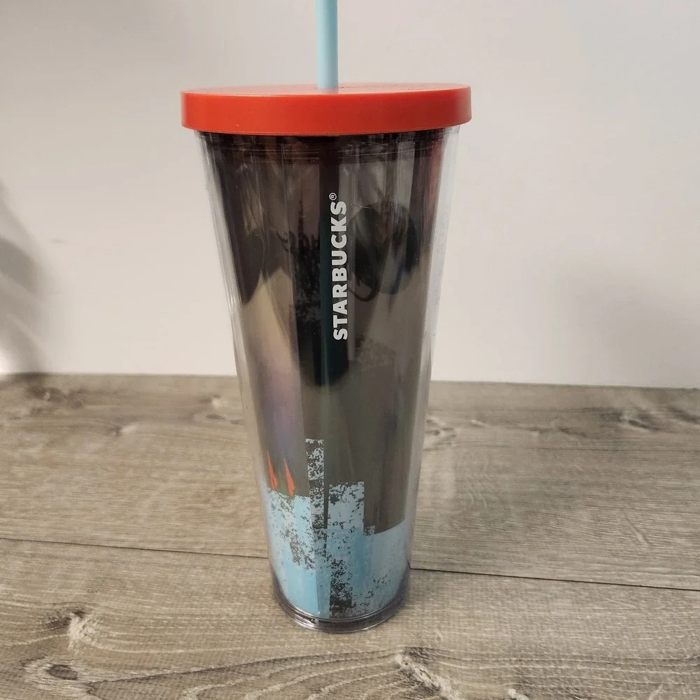 Starbucks Chicago Illinois City Collection Cold Drink Cup 24 Oz Acrylic Tumbler‎